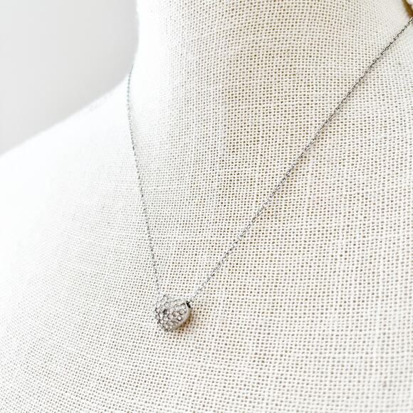 Swarovski Heart Pave Crystal Pendant Necklace - Picture 1 of 8